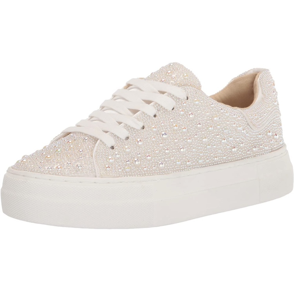 Betsey Johnson Women's Sidny Sneaker platform size 6.5. Color Pearl